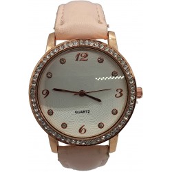 Ladies Embellished Leather Wrist Watch