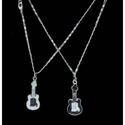 Guitar Stainless Steel Friendship Necklace