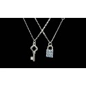 Double Lock & Key Friendship Necklace