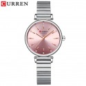 Elegant CURREN 9081 Ladies' Silver Metal Wrist Watch – Stylish and Timeless