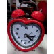 Double Bell Alarm Clock - Heart