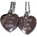 I Love You More Friendship Necklace - Stainless Steel