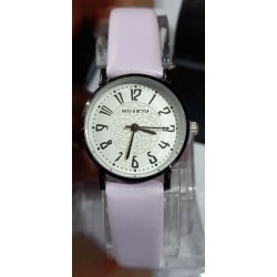 Pink Leather Ladies Wrist Watch