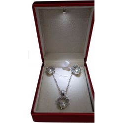Silver Chain & Earring Set
