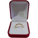 Gold Embellished Stainless Steel Wedding/ Engagement Ring