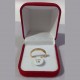 Stainless Steel Gold Wedding/ Engagement Ring - Size 18
