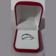 Silver Stainless Steel Plain Engagement Ring