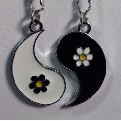 Peace Stainless Steel Friendship Necklace with Flower