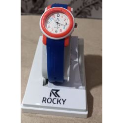 Rocky Blue on Red Silicon Children's Analog Wrist Watch