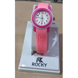 Rocky Pink on Pink Silicon Children's Analog Wrist Watch