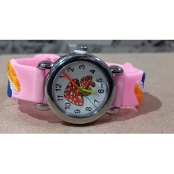 Mashroom Themed Silicon Children's Analog Wrist Watch