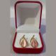 Gold Earring Set With Pink Pearls