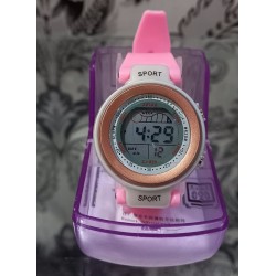 Mingrui Light Pink Silicon Children's Analog Wrist Watch