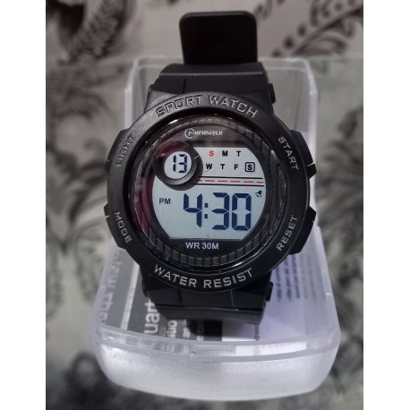 Mingrui Black Silicon Children's Analog Wrist Watch