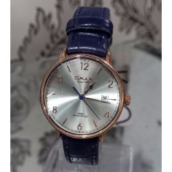 Omax Ladies Leather Wrist Watch with Date Function