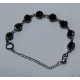5 Piece Long Necklace Bracelet Set - Black