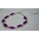 Silver and Purple Necklace Jewelry Set