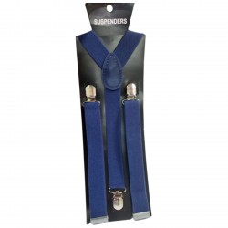 Blue Unisex Suspenders and Bow Tie Gift Set