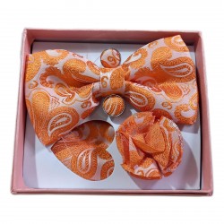 Orange Bow Tie Set