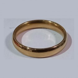 Gold Stainless Steel Plain Engagement Ring