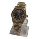 Gold Ladies Stainless Steel Rolex Watch - Gold with Black Face