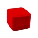 Red Squared Velvet Ring Box