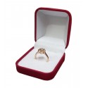 Gold Coated Stainless Steel Engagement Ring With Separate Rhinestones