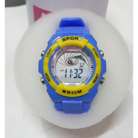 Polit Blue Silicon Children's Digital Wrist Watch