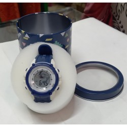 Dark Blue Silicon Children's Digital Wrist Watch