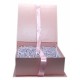 Elegant 9x9x3.5 Inch Gift Box with Shredded Paper & Permanent Ribbon - Flip to Open