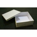 White Gift Box With Maroon Ribbon - Size 12" X 12" X 4"