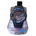 Black with Blue Silicon Children's Digital Wrist Watch