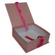 Elegant 9x9x3.5 Inch Gift Box with Shredded Paper & Permanent Ribbon - Flip to Open