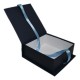 Elegant 9x9x3.5 Inch Gift Box with Shredded Paper & Permanent Ribbon - Flip to Open