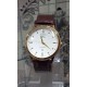 Rolex Brown Leather Men's Watch with Day and Date Function, White Face