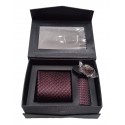 Maroon Executive Tie Set - Cufflinks, Pocket Square, Tie Gift Set