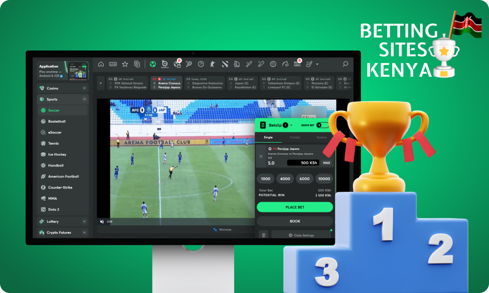 Comparison of the 10 best betting sites in Kenya with reviews of the platform by sport, features, and bonuses
